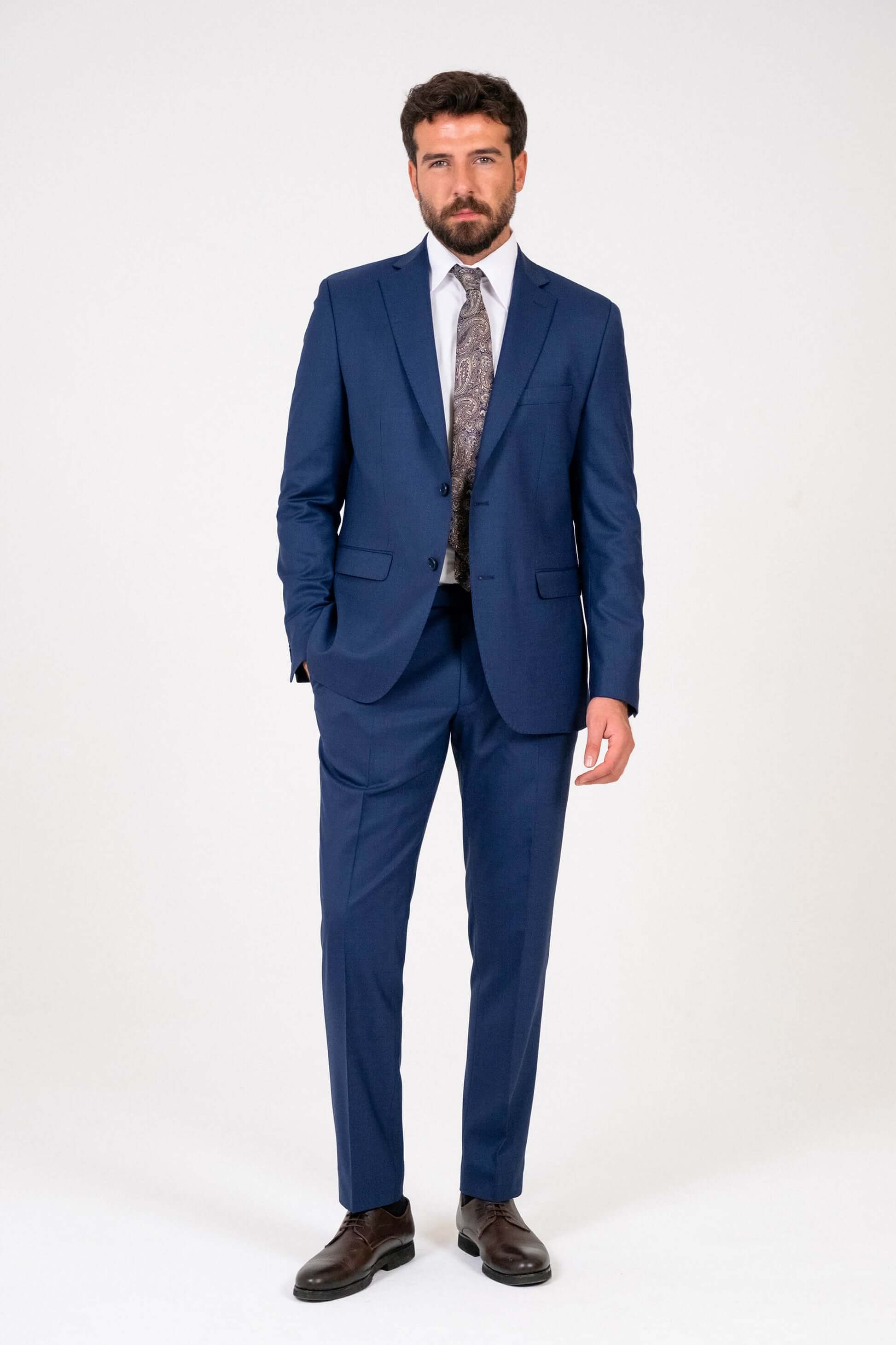 Business-Anzug Slim Fit – Blau