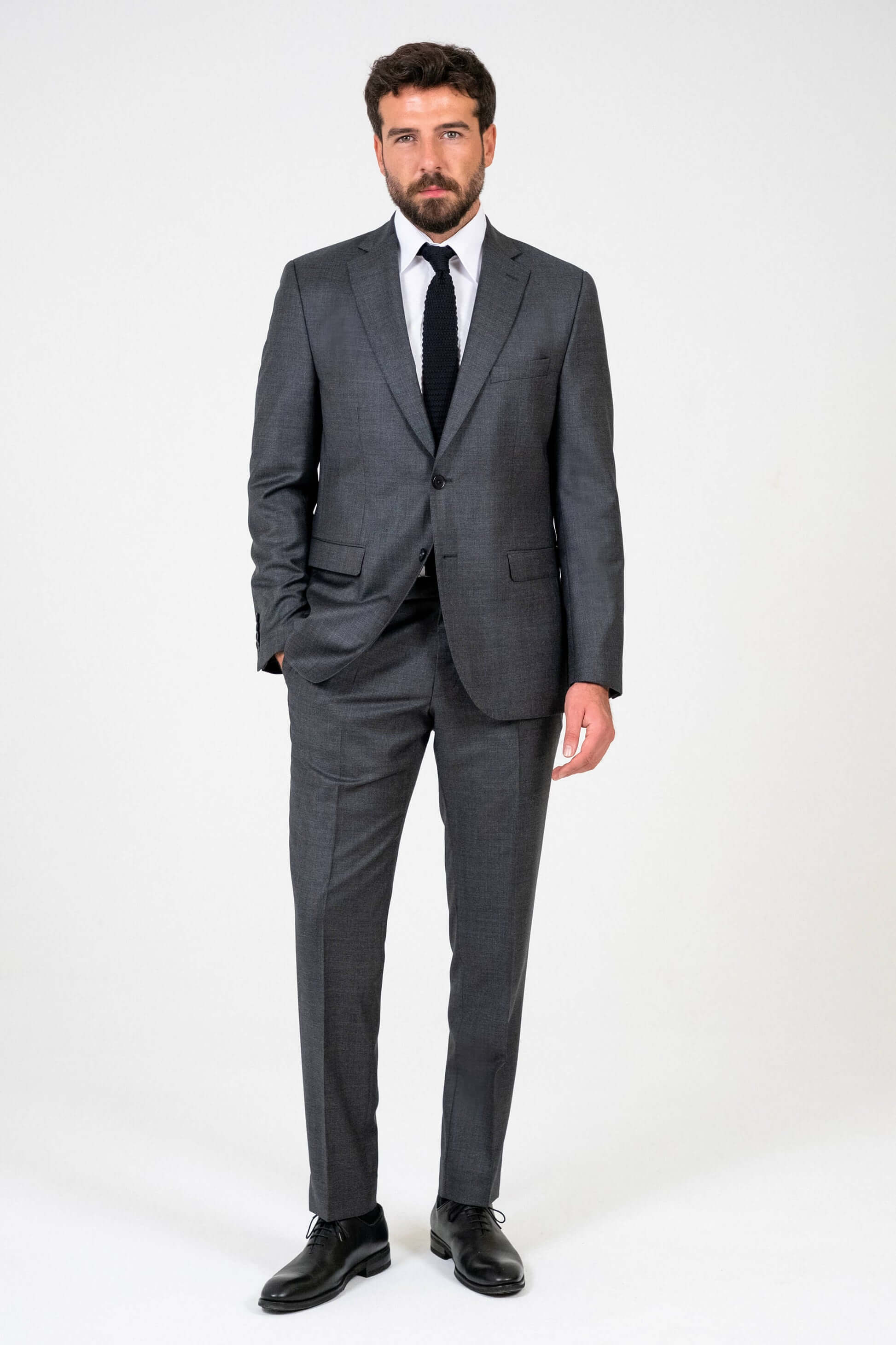  Luxus-Anzug Slim Fit – Anthrazit | 100% Schurwolle